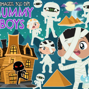 Mummy Boys Clipart Pack