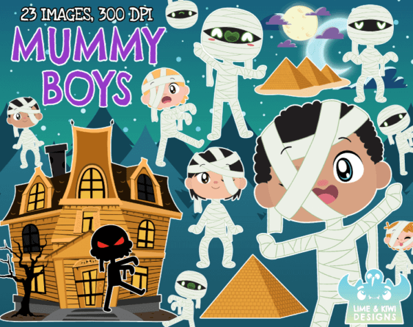 Mummy Boys Clipart Pack