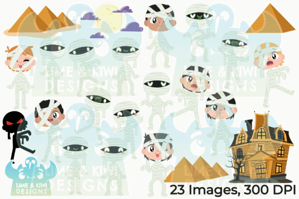 Mummy Boys Clipart Pack All Images