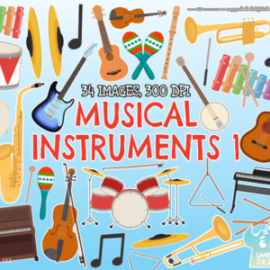 Musical Instruments 1 Clipart Pack