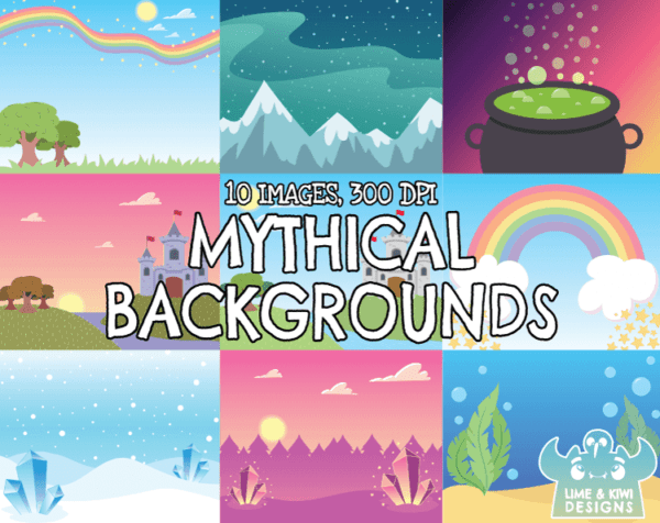 Mythical Backgrounds Clipart Pack Preview 1