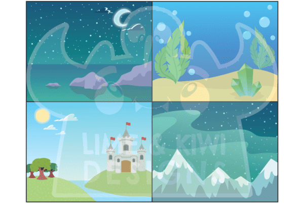 Mythical Backgrounds Clipart Pack Preview 3