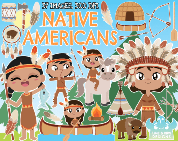 Native Americans Clipart Pack