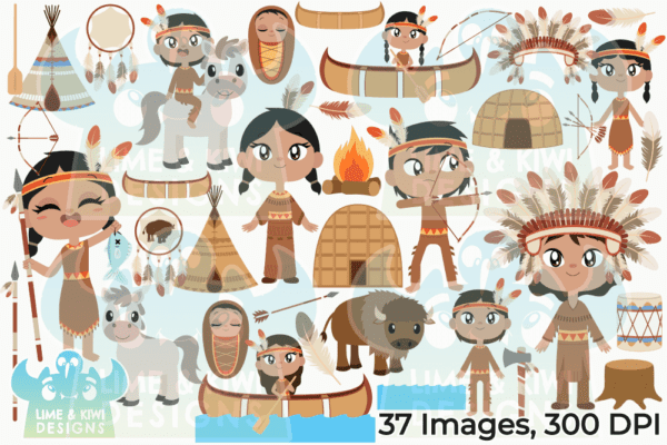 Native Americans Clipart Pack All Images