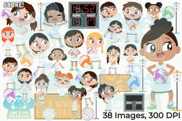 Netball Clipart Pack All Images