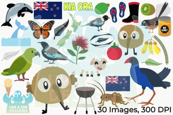 New Zealand Clipart Pack All Images