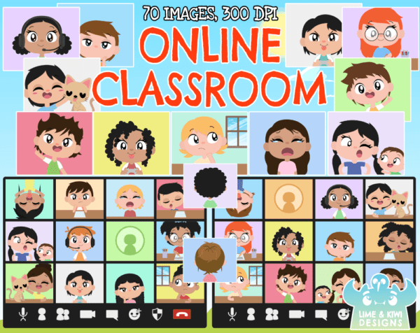 Online Classroom Clipart Pack