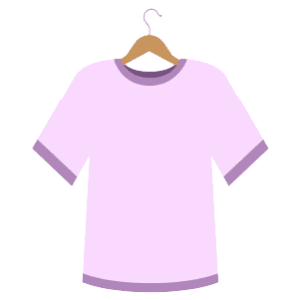 A pink t-shirt on a clothes hanger