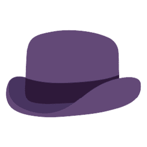 A Purple Bowler Hat