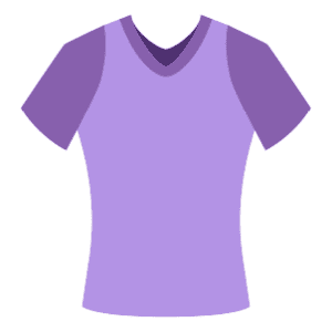 A purple V neck woman's tshirt