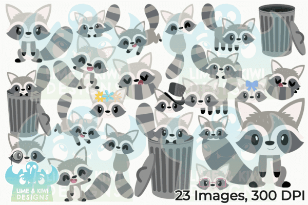 Raccoons Clipart Pack All Images