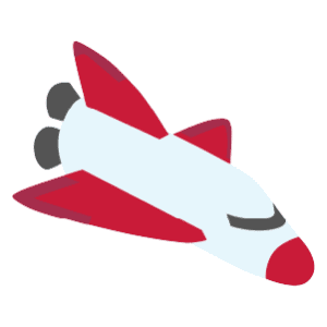 A Red Space Shuttle