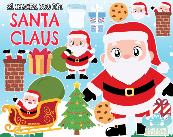 Santa Claus Clipart Pack