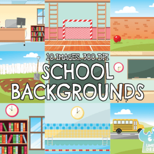 School Backgrounds Clipart Pack Preview 1