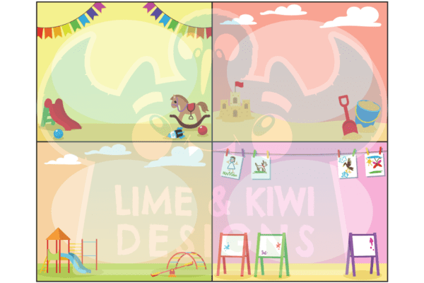 Simple Preschool Backgrounds Preview 3