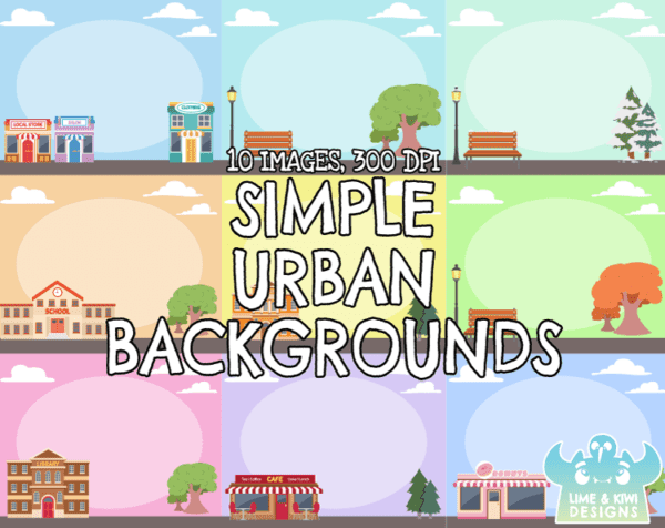 Simple Urban Backgrounds Clipart Preview 1