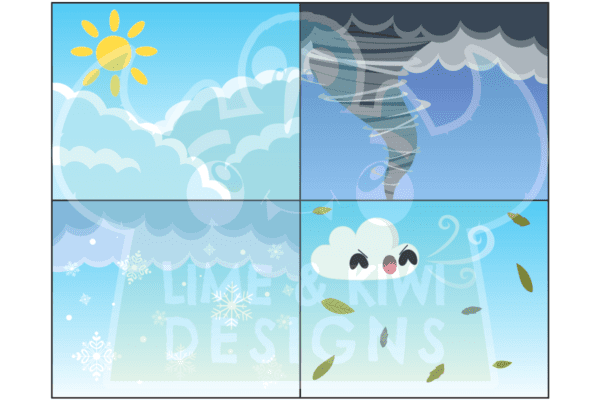 Skies Backgrounds Clipart Pack Preview 3