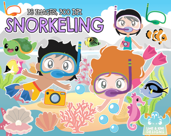 Snorkelling Clipart Pack