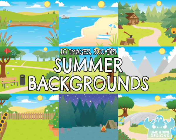 Summer Backgrounds Clipart Preview 1