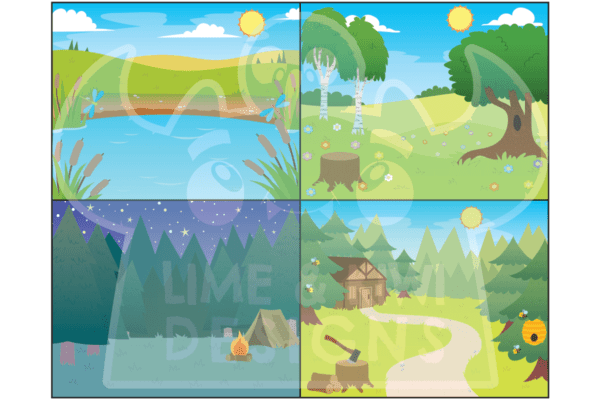 Summer Backgrounds Clipart Preview 2