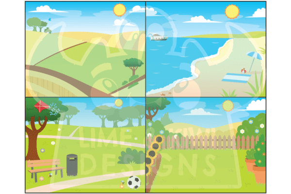 Summer Backgrounds Clipart Preview 3