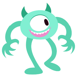 A Teal Cyclopes Monster