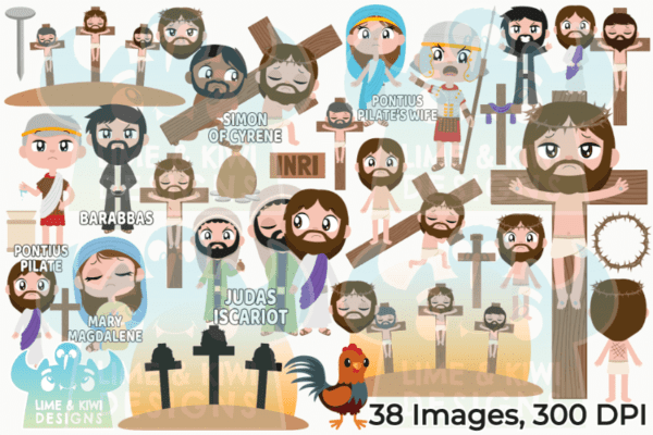 The Crucifixion of Jesus Christ Clipart Pack All Images