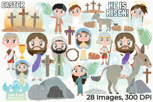 The Easter Story Clipart Pack All Images