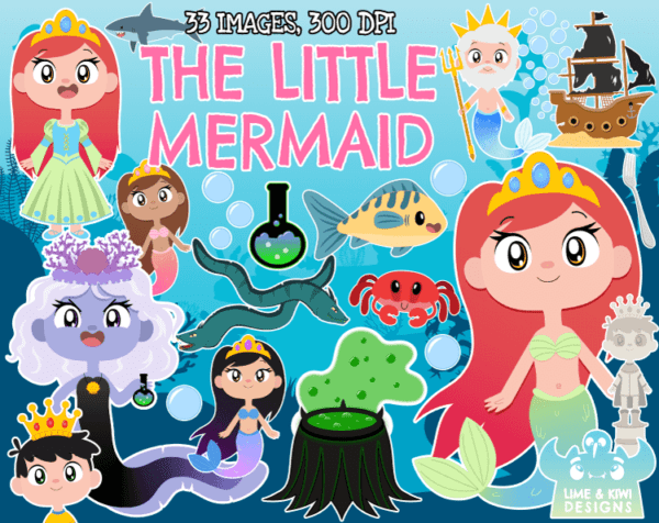 The Little Mermaid Clipart Pack