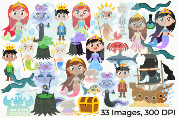 The Little Mermaid Clipart Pack All Images