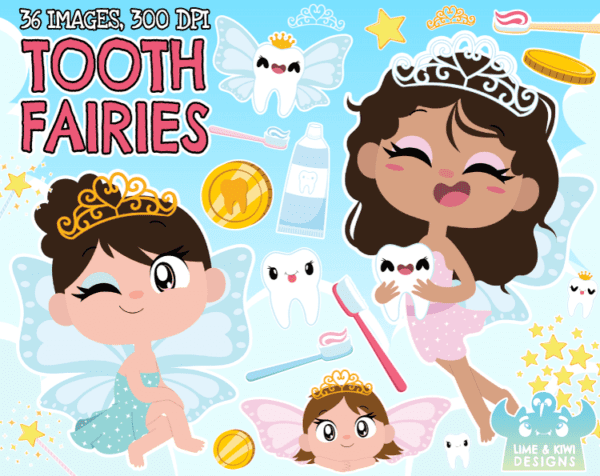 Tooth Fairies Clipart Pack