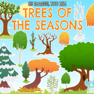 Trees of the Seasons Clipart Pack