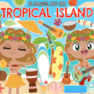 Tropical Island Clipart Pack