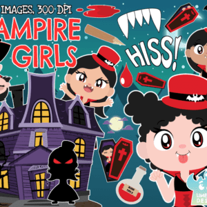 Vampire Girls Clipart Pack