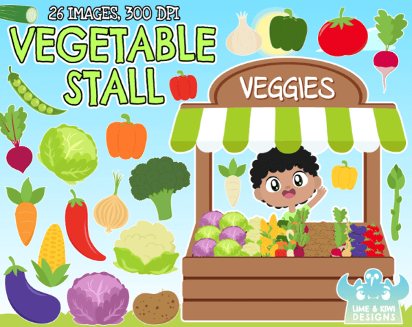 Vegetable Stall Clipart Pack