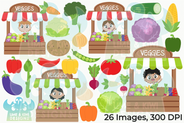 Vegetable Stall Clipart Pack All Images