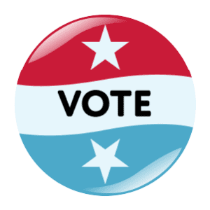 A vote badge