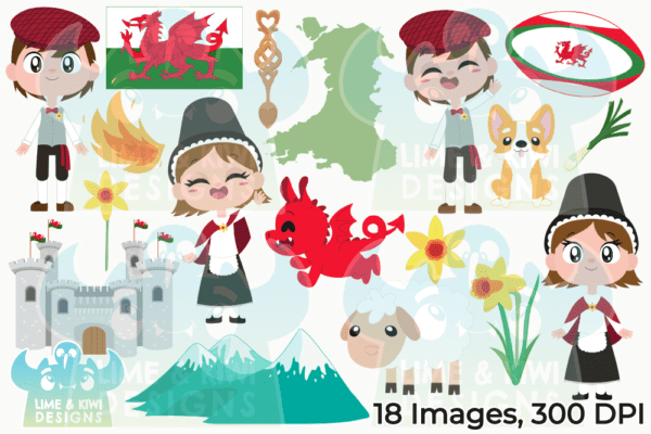 Wales Clipart Pack All Images