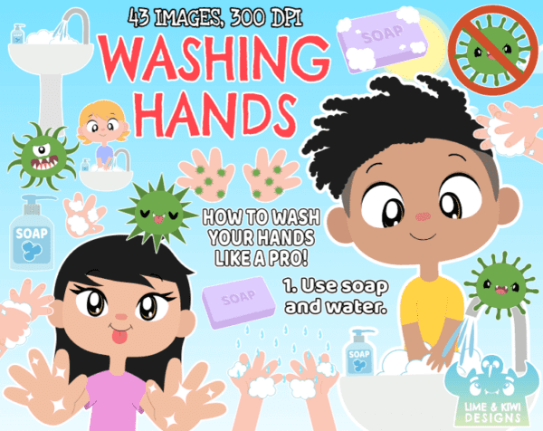 Washing Hands Clipart Pack