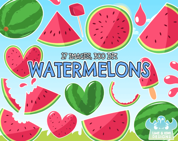 Watermelons Clipart Pack