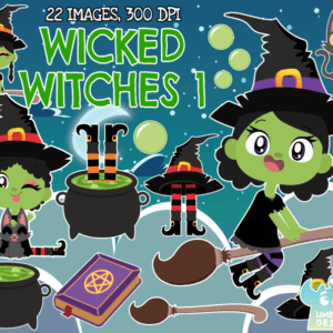 Wicked Witches 1 Clipart Pack