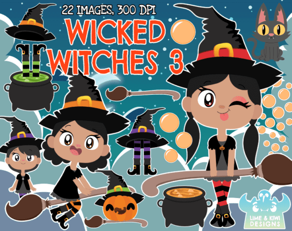 Wicked Witches 3 Clipart Pack