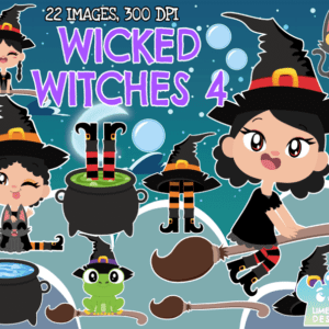 Wicked Witches 4 Clipart Pack