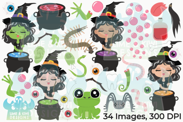 Witch's Pantry Clipart Pack All Images