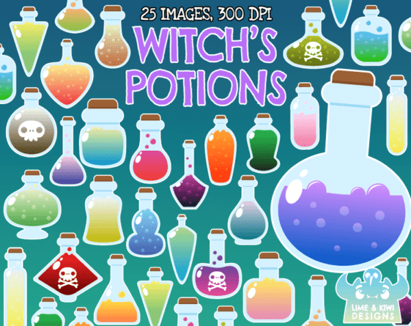 Witch's Potion Clipart Pack