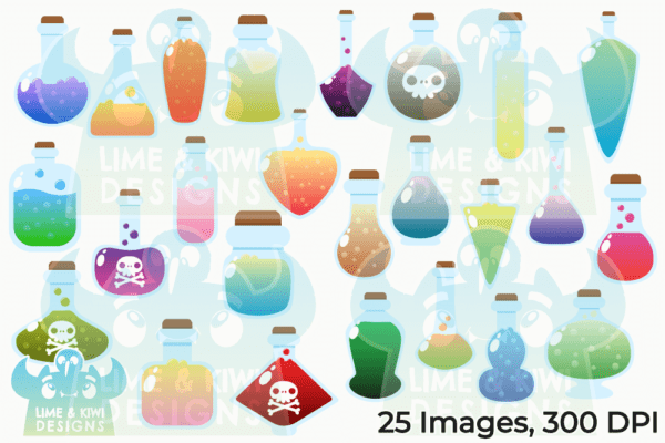 Witch's Potion Clipart Pack All Images