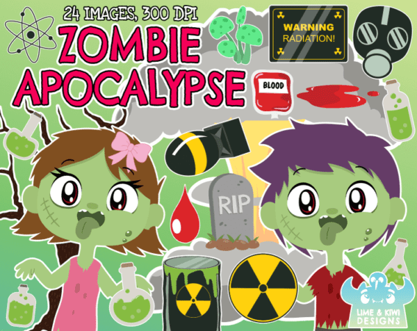 Zombie Apocalypse Clipart Pack