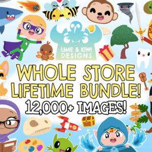 ⭐ Lime and Kiwi Designs Clipart Mega Bundle: 12,000+ PNG Graphics